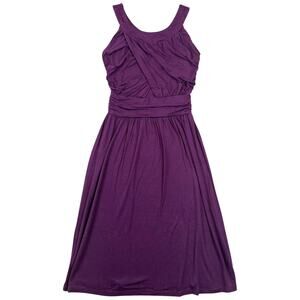 Gilli x ModCloth Purple Empire Waist Dress Fit & Flare Made in USA - S